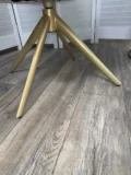 Стул ПОНТУС (PONTUS) 360 град, цвет КРЕМОВЫЙ (RIELY-111/PRESENT-120)/ ШАМПАНЬ каркас, ®DISAUR