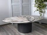 Стол кофейный НИКЛАС (NIKLAS) TL-312 испанская керамика,стекло / МДФ/темно-серый МДФ каркас ®DISAUR