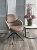 Стул ГРЕЙС (GRACE) 360 град, цвет КАПУЧИНО PENA-172 / G1229-7, ткань / ШОКОЛАДНОЕ ЗОЛОТО, ®DISAUR