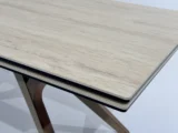 Стол КОСТА (COSTA) 180 ТРАВЕРТИН (MATTE SPANISH TRAVERTINE) керамика/ Латте / Орех натур, ®DISAUR