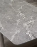 Стол РИВОЛИ (RIVOLI) 140 цвет ЛАТТЕ МАТОВЫЙ (MATT LATTE STONE SOLID CERAMIC) / ТАУПЕ, ®DISAUR