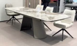 Стол СТЕФАН (STEFAN) 180 цвет ПАНДОРА (GLOSS LUXURY PANDORA) керамика, стекло/ ЛАТТЕ, ®DISAUR