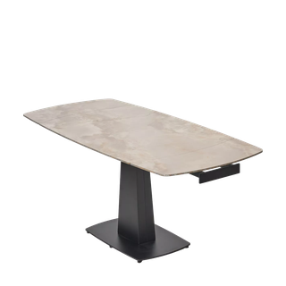 Стол БАЛД (BALDE) 120 цвет АМБЕР ЖАДЕ ГЛЯНЦЕВЫЙ (GLOSS AMBER JADE SOLID CERAMIC) / ЧЕРНЫЙ, ®DISAUR