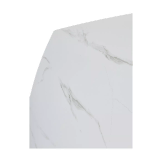 Стол БАЛД (BALDE) 140 цвет БЕЛЫЙ МРАМОР МАТОВЫЙ (MATT WHITE MARBLE SOLID CERAMIC) / ЧЕРНЫЙ, ®DISAUR