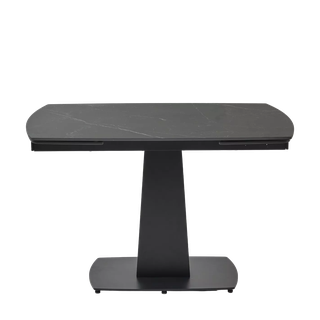 Стол БАЛД (BALDE) 140 цвет ЧЕРНЫЙ МРАМОР МАТОВЫЙ (MATT BLACK MARBLE SOLID CERAMIC )/ ЧЕРНЫЙ, ®DISAUR