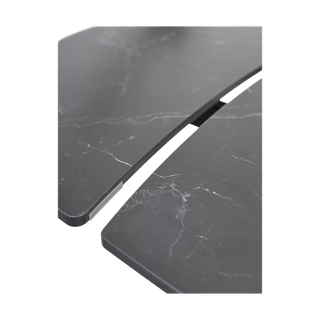 Стол БАЛД (BALDE) 140 цвет ЧЕРНЫЙ МРАМОР МАТОВЫЙ (MATT BLACK MARBLE SOLID CERAMIC )/ ЧЕРНЫЙ, ®DISAUR