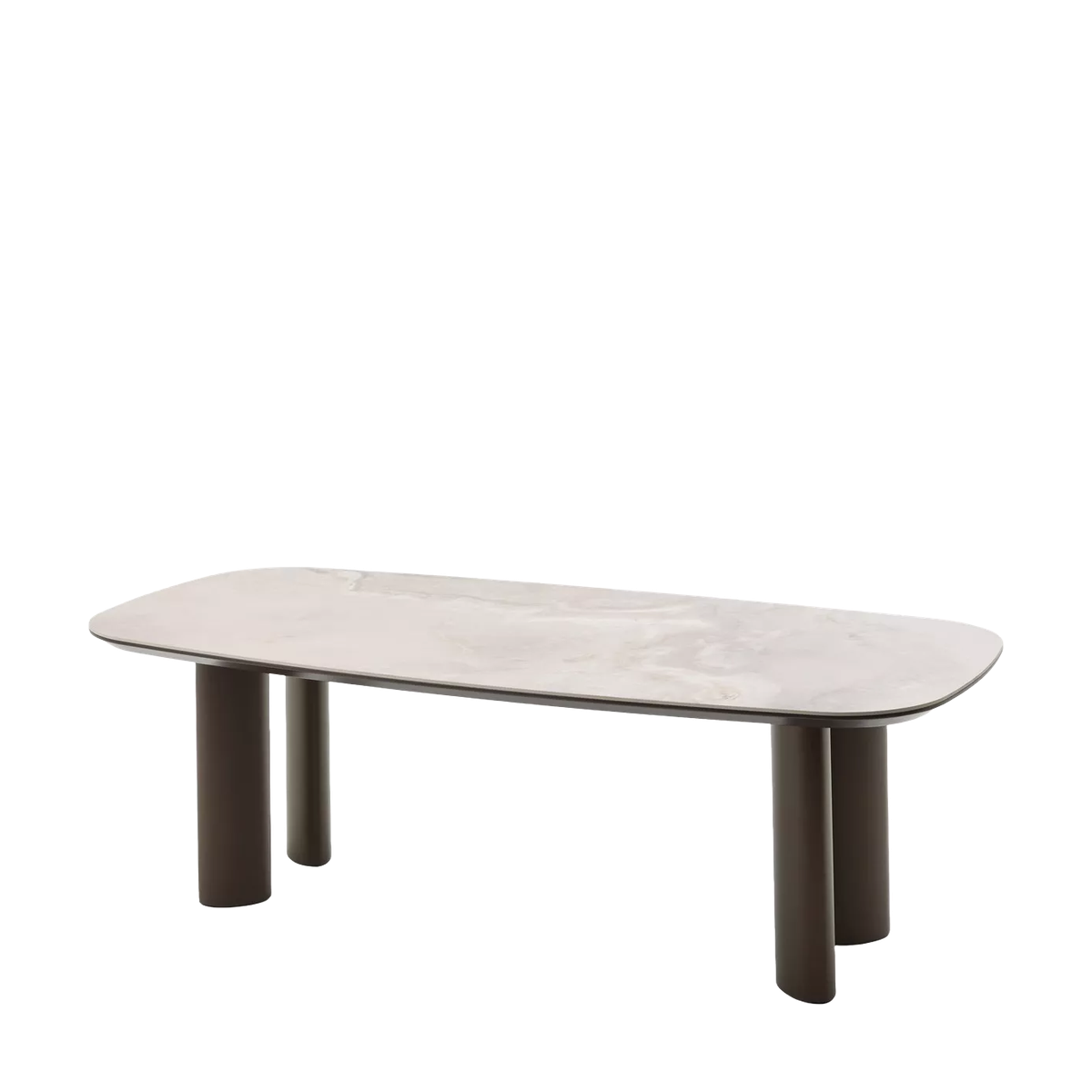 Стол ГАРДЕ (GARDE) 239 цвет Бежевый мрамор CA036, керамика / коричневый, ®DISAUR