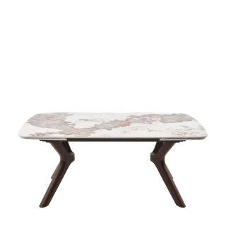 Стол КИРАН (KIRAN) 180 цвет ПАНДОРА (GLOSS LUXURY PANDORA SOLID CERAMIC) / Орех темный, ®DISAUR