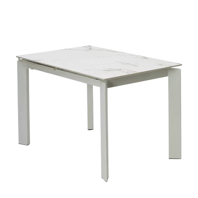 Стол КОРНЕР (CORNER) 120 цвет ГОЛДЕН ЖАДЕ (GLOSS GOLDEN JADE SOLID CERAMIC) / БЕЛЫЙ, ®DISAUR
