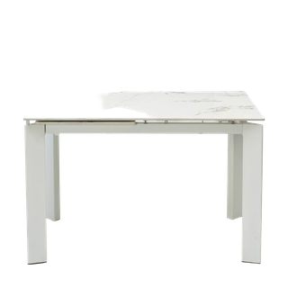 Стол КОРНЕР (CORNER) 120 цвет ГОЛДЕН ЖАДЕ (GLOSS GOLDEN JADE SOLID CERAMIC) / БЕЛЫЙ, ®DISAUR