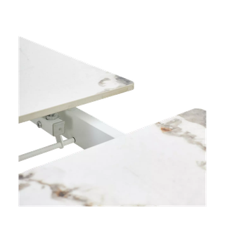 Стол КОРНЕР (CORNER) 120 цвет ГОЛДЕН ЖАДЕ (GLOSS GOLDEN JADE SOLID CERAMIC) / БЕЛЫЙ, ®DISAUR