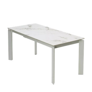 Стол КОРНЕР (CORNER) 120 цвет ГОЛДЕН ЖАДЕ (GLOSS GOLDEN JADE SOLID CERAMIC) / БЕЛЫЙ, ®DISAUR