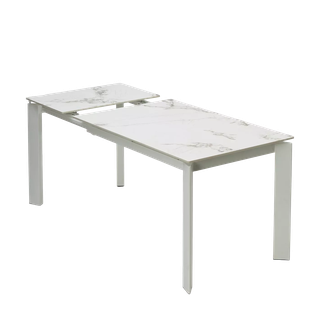 Стол КОРНЕР (CORNER) 120 цвет ГОЛДЕН ЖАДЕ (GLOSS GOLDEN JADE SOLID CERAMIC) / БЕЛЫЙ, ®DISAUR