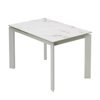 Стол КОРНЕР (CORNER) 120 цвет ГОЛДЕН ЖАДЕ (GLOSS GOLDEN JADE SOLID CERAMIC) / БЕЛЫЙ, ®DISAUR