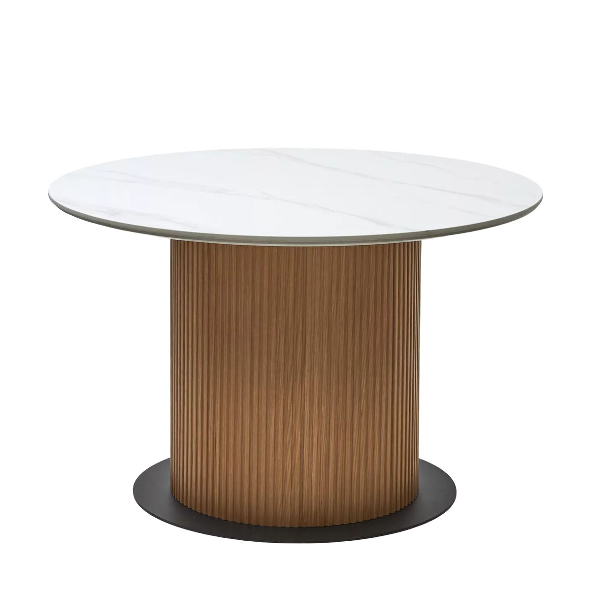 Стол МЕСА (MESA) D120 цвет БЕЛЫЙ МРАМОР M326 / ДУБ, ®DISAUR