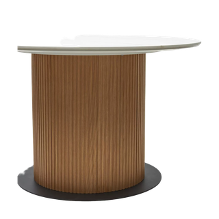 Стол МЕСА (MESA) D120 цвет БЕЛЫЙ МРАМОР M326 / ДУБ, ®DISAUR