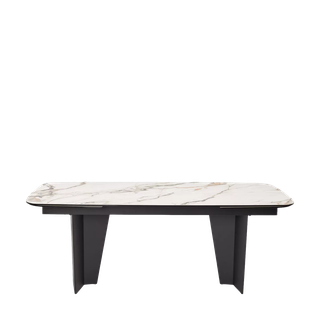 Стол МИККЕЛ (MIKKEL) 200 цвет TL-188, испанская керамика / ЧЕРНЫЙ, ®DISAUR