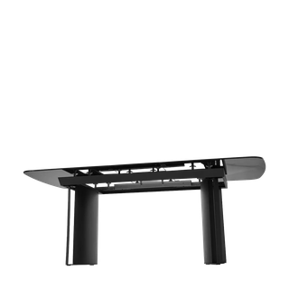 Стол РАСМУС (RASMUS) 160 цвет TL-45 Белый мрамор, испанская керамика / ЧЕРНЫЙ, ®DISAUR