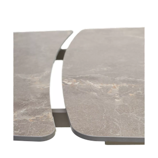 Стол РИВОЛИ (RIVOLI) 140 цвет ЛАТТЕ МАТОВЫЙ (MATT LATTE STONE SOLID CERAMIC) / ТАУПЕ, ®DISAUR