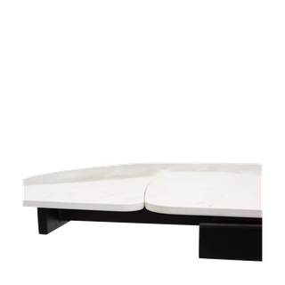 Стол РИВОЛИ (RIVOLI) 140 цвет ПАНДОРА (GLOSS LUXURY PANDORA SOLID CERAMIC) / ЧЕРНЫЙ, ®DISAUR