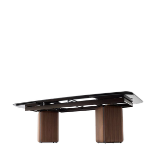 Стол ТЕРРА (TERRA) 240-360 Бежевый мрамор TL-331, испанская керамика / орех, ®DISAUR