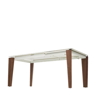 Стол ЭЗМИР (ESMIR) 180 цвет АРАБЕСКАТО (MATTE ARABESCATO SOLID CERAMIC) / ОРЕХ, ®DISAUR