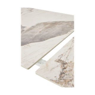 Стол ЭЗМИР (ESMIR) 180 цвет ПАНДОРА (GLOSS LUXURY PANDORA SOLID CERAMIC) / ОРЕХ, ®DISAUR