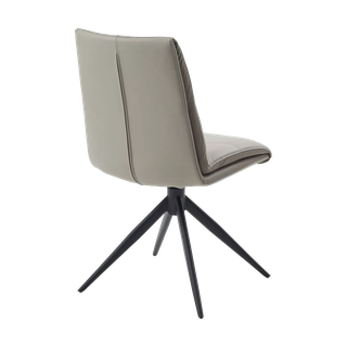 Стул ВИГГЕ (VIGGE) 360 град. поворот. HF017-11 / HF017-12 Бежевый, экокожа / Черный каркас, ®DISAUR
