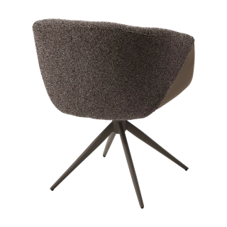 Стул ГИССЕН (GISSEN) 360 град., цвет КОФЕ HP032-08A PU / V885-1, экокожа / ткань / ЛАТТЕ, ®DISAUR