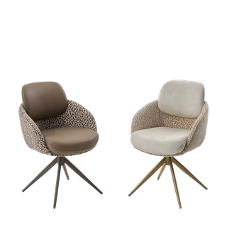 Стул ГРЕЙС (GRACE) 360 град, цвет КАПУЧИНО PENA-172 / G1229-7, ткань / ШОКОЛАДНОЕ ЗОЛОТО, ®DISAUR