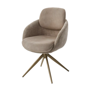 Стул ГРЕЙС (GRACE) 360 град. цвет БЕЖЕВЫЙ PENA-120 / G1229-3, ткань / ШАМПАНЬ каркас, ®DISAUR