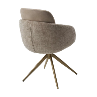 Стул ГРЕЙС (GRACE) 360 град. цвет БЕЖЕВЫЙ PENA-120 / G1229-3, ткань / ШАМПАНЬ каркас, ®DISAUR