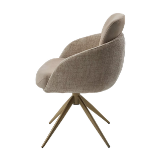 Стул ГРЕЙС (GRACE) 360 град. цвет БЕЖЕВЫЙ PENA-120 / G1229-3, ткань / ШАМПАНЬ каркас, ®DISAUR