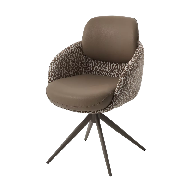 Стул ГРЕЙС (GRACE) 360 град. цвет ТЕМНЫЙ ЛАТТЕ 36-14 / HUNTER-400, экокожа/ ткань / ЛАТТЕ, ®DISAUR