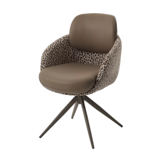 Стул ГРЕЙС (GRACE) 360 град. цвет ТЕМНЫЙ ЛАТТЕ 36-14 / HUNTER-400, экокожа/ ткань / ЛАТТЕ, ®DISAUR
