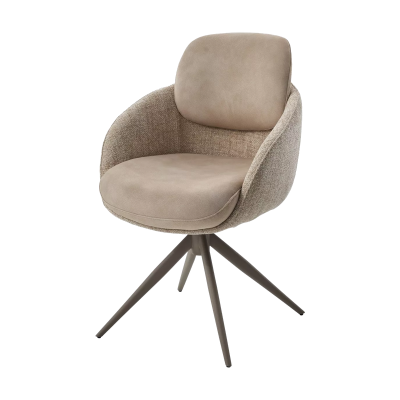 Стул ГРЕЙС (GRACE) 360 град., цвет БЕЖЕВЫЙ (PENA-120 / G1229-3, ткань / ЛАТТЕ каркас, ®DISAUR