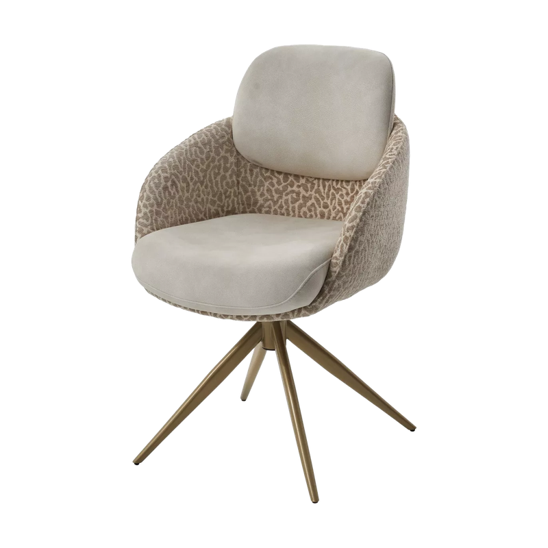 Стул ГРЕЙС (GRACE) 360 град., цвет ЛАТТЕ PENA-110 / HUNTER-120, ткань / ШАМПАНЬ каркас, ®DISAUR