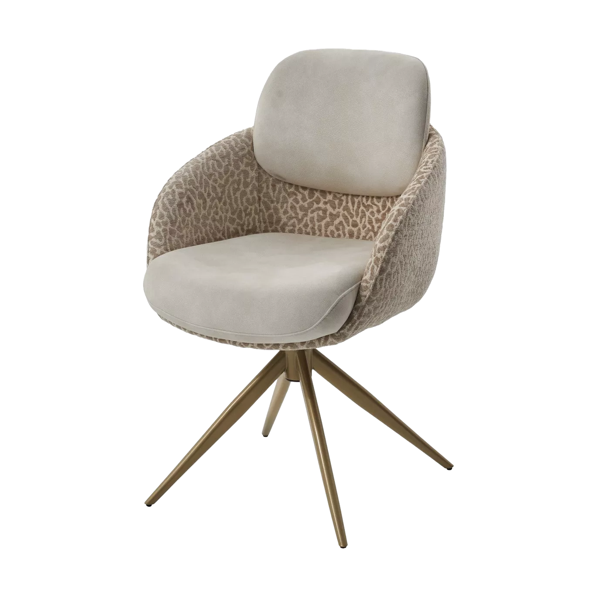 Стул ГРЕЙС (GRACE) 360 град., цвет ЛАТТЕ PENA-110 / HUNTER-120, ткань / ШАМПАНЬ каркас, ®DISAUR
