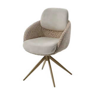 Стул ГРЕЙС (GRACE) 360 град., цвет ЛАТТЕ PENA-110 / HUNTER-120, ткань / ШАМПАНЬ каркас, ®DISAUR