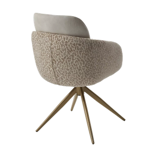 Стул ГРЕЙС (GRACE) 360 град., цвет ЛАТТЕ PENA-110 / HUNTER-120, ткань / ШАМПАНЬ каркас, ®DISAUR