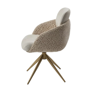Стул ГРЕЙС (GRACE) 360 град., цвет ЛАТТЕ PENA-110 / HUNTER-120, ткань / ШАМПАНЬ каркас, ®DISAUR