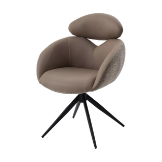 Стул ГУННАР (GUNNAR) 360 град, цвет БЕЖЕВЫЙ VEGA-11 / MIAMI-160, ткань / ЧЕРНЫЙ каркас, ®DISAUR