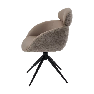 Стул ГУННАР (GUNNAR) 360 град, цвет БЕЖЕВЫЙ VEGA-11 / MIAMI-160, ткань / ЧЕРНЫЙ каркас, ®DISAUR