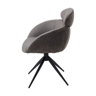 Стул ГУННАР (GUNNAR) 360 град, цвет СЕРЫЙ VEGA-88 / MIAMI-459, ткань / ЧЕРНЫЙ каркас, ®DISAUR