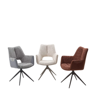 Стул ДАВЕН (DAVEN) 360 град, цвет КРЕМОВЫЙ RIELY-111 / G1038-101, ткань / ЛАТТЕ каркас, ®DISAUR