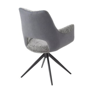 Стул ДАВЕН (DAVEN) 360 град, цвет СЕРЫЙ RIELY-450 / G1038-04 , ткань /ТЕМНО-СЕРЫЙ каркас, ®DISAUR