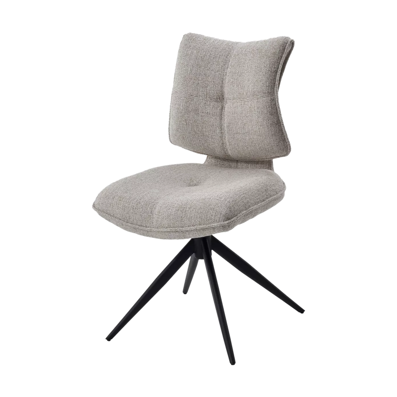 Стул ДЕЛИ (DELI) 360 град, цвет БЕЖЕВЫЙ H300126-2, ткань / ЧЕРНЫЙ каркас, ®DISAUR