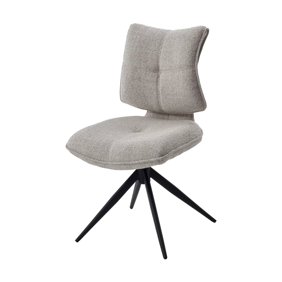Стул ДЕЛИ (DELI) 360 град, цвет БЕЖЕВЫЙ H300126-2, ткань / ЧЕРНЫЙ каркас, ®DISAUR