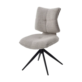 Стул ДЕЛИ (DELI) 360 град, цвет БЕЖЕВЫЙ H300126-2, ткань / ЧЕРНЫЙ каркас, ®DISAUR