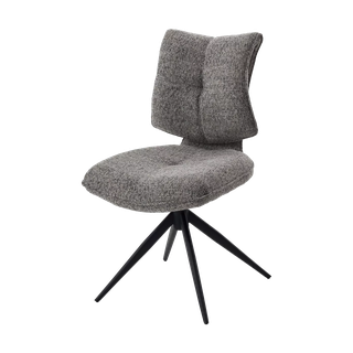 Стул ДЕЛИ (DELI) 360 град, цвет СЕРЫЙ H300126-3, ткань / ЧЕРНЫЙ каркас, ®DISAUR